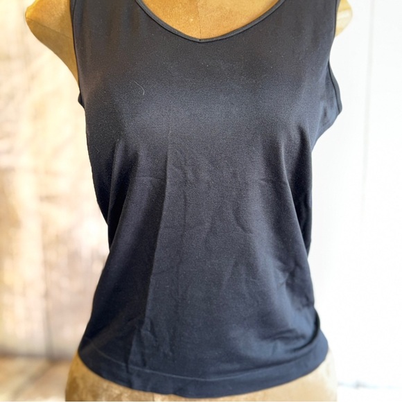 Chico's Tops - Chico's layering stretch Black Tank Top, Sz 2 or L 12, wear alone or with blazer